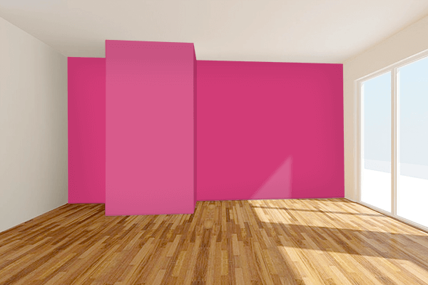 Pretty Photo frame on Magenta (Pantone) color Living room wal color