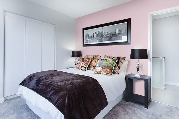 Pretty Photo frame on Magnolia White color Bedroom interior wall color