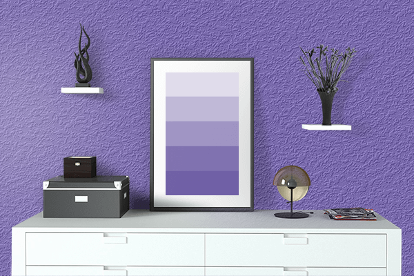 Pretty Photo frame on Prince color drawing room interior textured wall