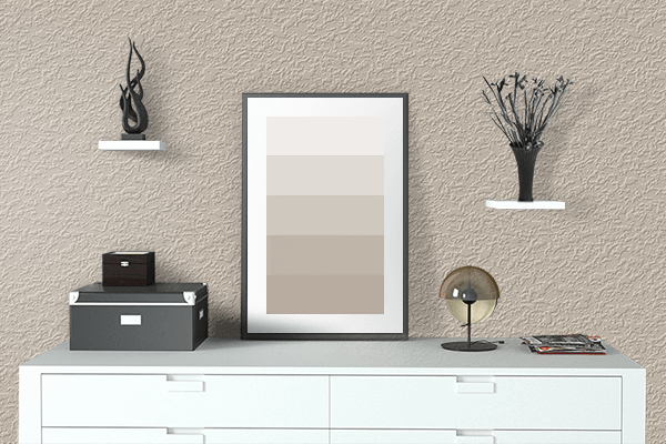 Pretty Photo frame on Pastel Sand (RAL Design) color drawing room interior textured wall