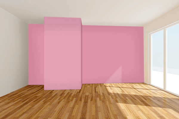 Pretty Photo frame on Shimmer Blush color Living room wal color