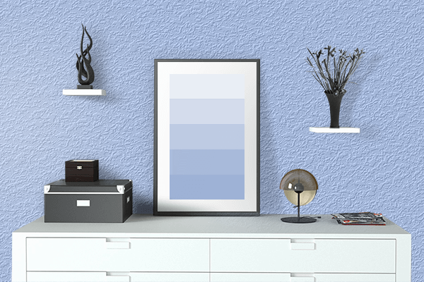 Pretty Photo frame on Electricity color drawing room interior textured wall