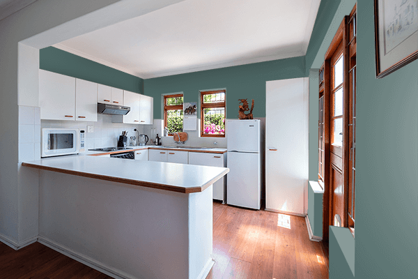 Pretty Photo frame on Silver Pine color kitchen interior wall color