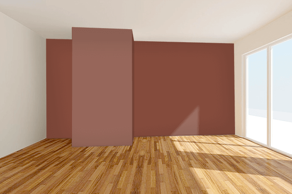 Pretty Photo frame on Chestnut Brown (RAL Design) color Living room wal color