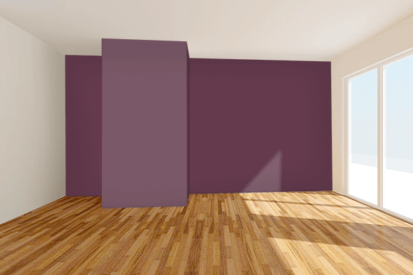 Pretty Photo frame on Crushed Violets color Living room wal color