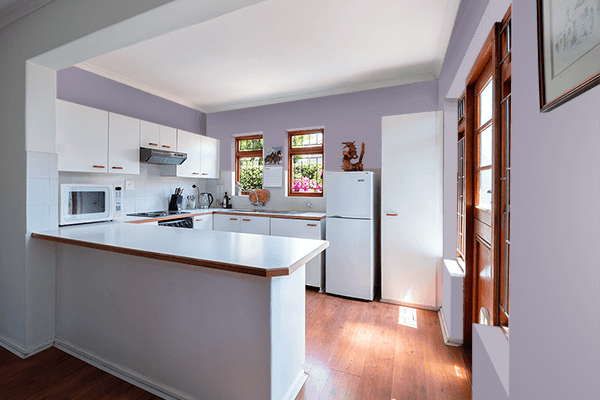 Pretty Photo frame on Lavender Gray (Pantone) color kitchen interior wall color