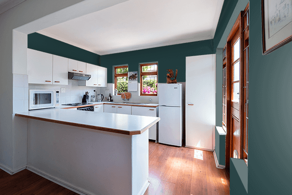 Pretty Photo frame on Ponderosa Pine color kitchen interior wall color