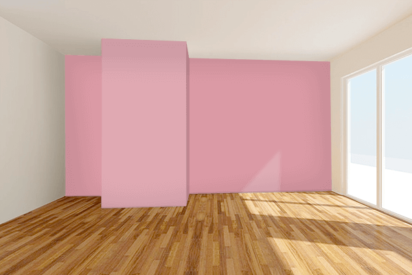 Pretty Photo frame on Flamingo Pink (RAL Design) color Living room wal color