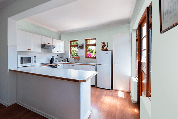 Pretty Photo frame on Smoke (Pantone) color kitchen interior wall color