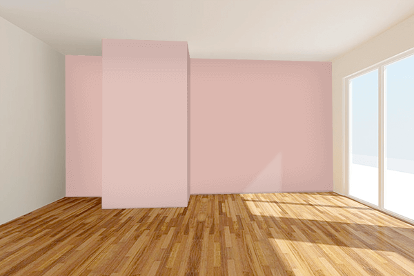 Pretty Photo frame on Medium Flesh color Living room wal color