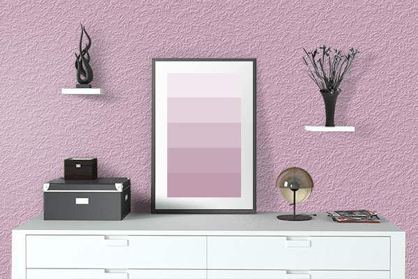 Pretty Photo frame on Stella color drawing room interior textured wall