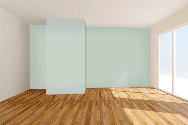Pretty Photo frame on Pale Aqua (Pantone) color Living room wal color