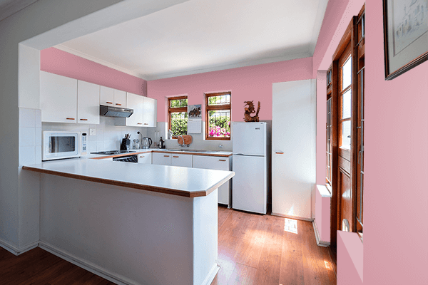 Pretty Photo frame on Rose Gold Glitter color kitchen interior wall color