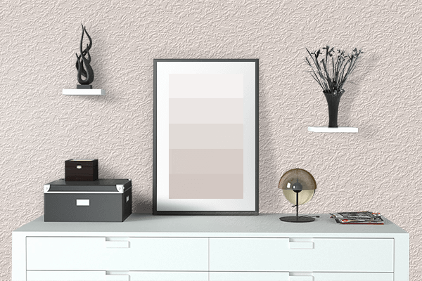 Pretty Photo frame on Natural White (RAL Design) color drawing room interior textured wall