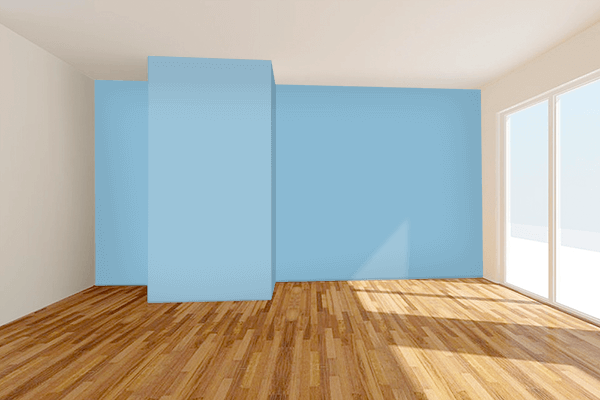 Pretty Photo frame on Sky Blue (Pantone) color Living room wal color
