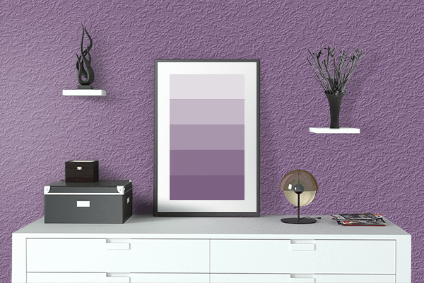 Pretty Photo frame on Pomp and Power color drawing room interior textured wall