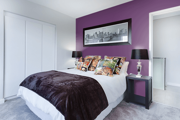 Pretty Photo frame on Sagittarius color Bedroom interior wall color