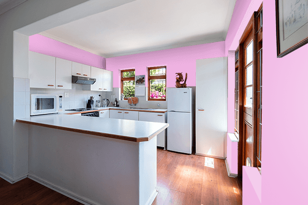 Pretty Photo frame on Sweet Blossom color kitchen interior wall color