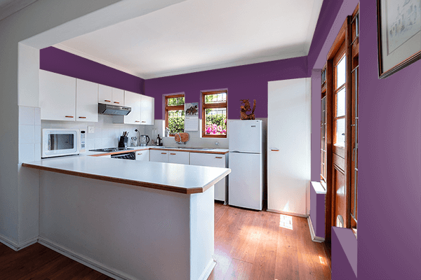 Pretty Photo frame on Plum (Pantone) color kitchen interior wall color