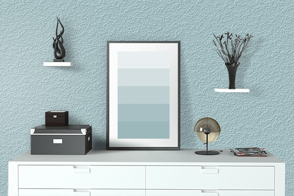 Pretty Photo frame on Uranus color drawing room interior textured wall