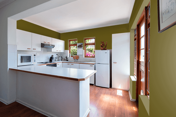 Pretty Photo frame on Hades color kitchen interior wall color