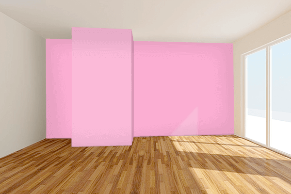 Pretty Photo frame on Lavender Pink color Living room wal color