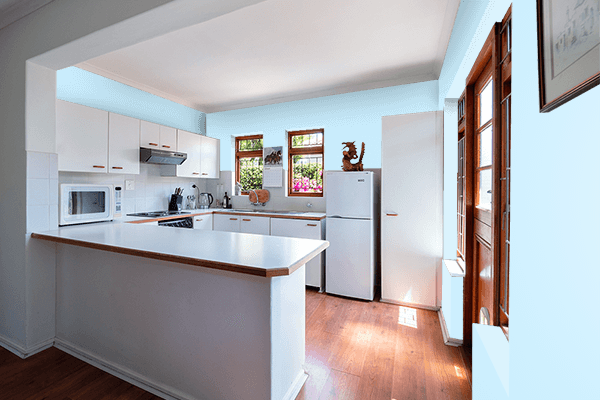 Pretty Photo frame on Bubble color kitchen interior wall color