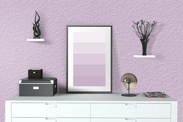 Pretty Photo frame on Sweet Talk color drawing room interior textured wall