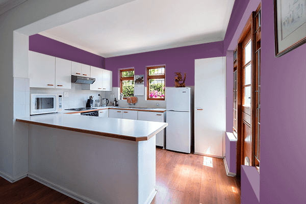 Pretty Photo frame on Sunset Purple (Pantone) color kitchen interior wall color