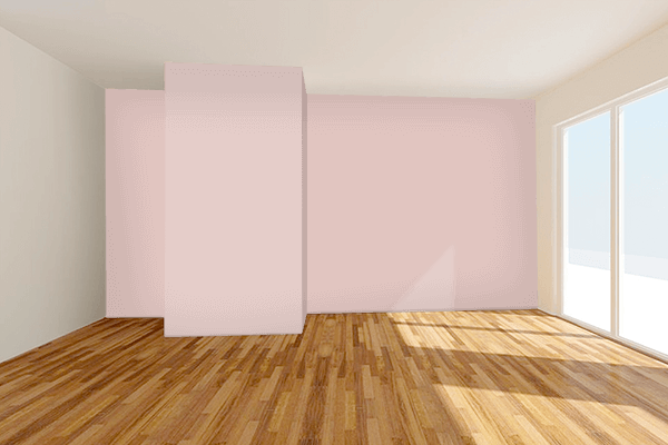 Pretty Photo frame on Light Pink Beige color Living room wal color