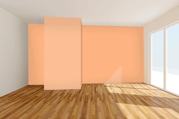 Pretty Photo frame on Apricot Orange (RAL Design) color Living room wal color
