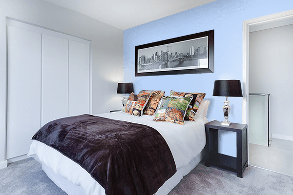 Pretty Photo frame on Alice color Bedroom interior wall color