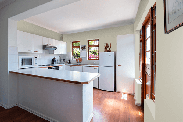 Pretty Photo frame on Bright Stone color kitchen interior wall color