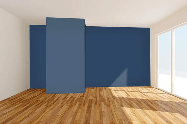 Pretty Photo frame on Dark Blue (RAL Design) color Living room wal color