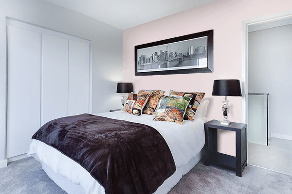Pretty Photo frame on Phantom Pink color Bedroom interior wall color