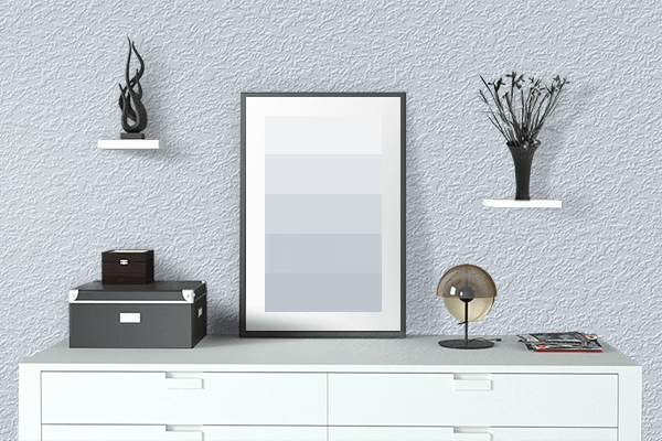 Pretty Photo frame on Aspen color drawing room interior textured wall