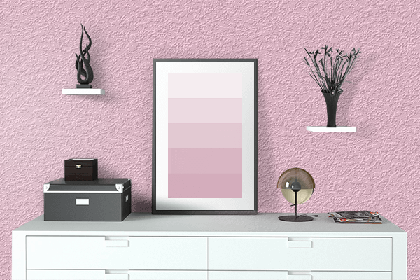 Pretty Photo frame on Sarah color drawing room interior textured wall