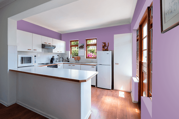 Pretty Photo frame on Blackcurrant Cream color kitchen interior wall color
