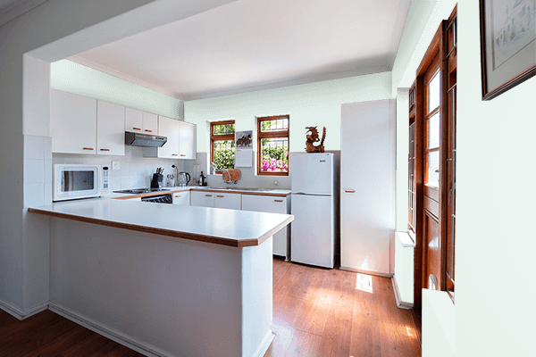 Pretty Photo frame on Arctic White (RAL Design) color kitchen interior wall color