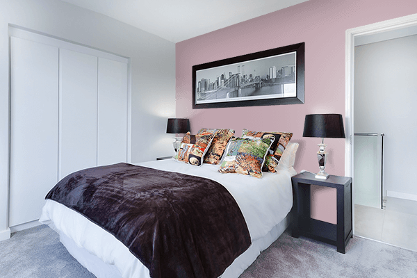Pretty Photo frame on Keepsake Lilac color Bedroom interior wall color