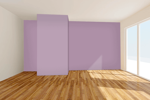 Pretty Photo frame on Lavender Mist color Living room wal color