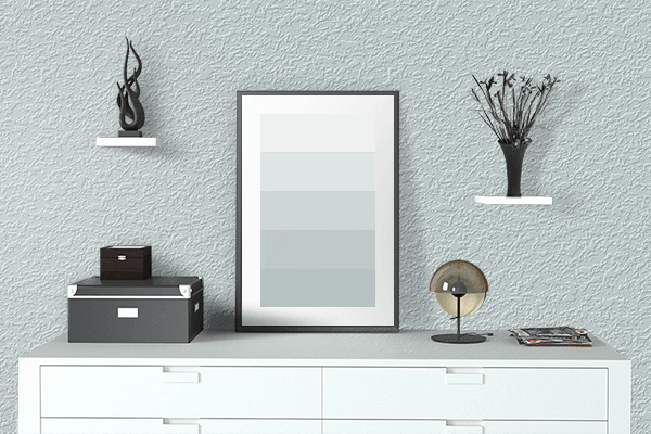 Pretty Photo frame on Spirit color drawing room interior textured wall
