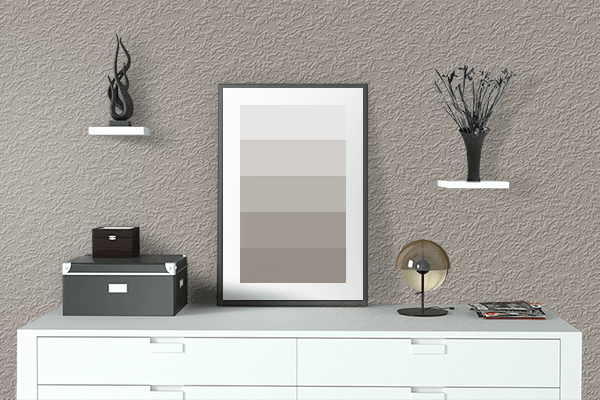 Pretty Photo frame on Lifeless color drawing room interior textured wall