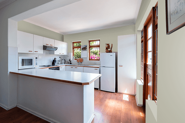 Pretty Photo frame on Agate Gray color kitchen interior wall color