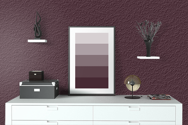 Pretty Photo frame on Chocolate Kisses color drawing room interior textured wall