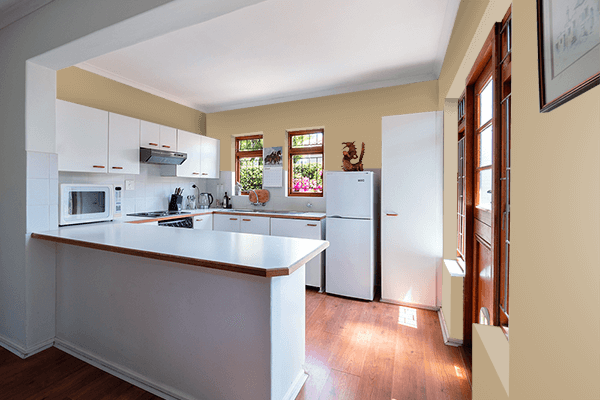 Pretty Photo frame on Wicker color kitchen interior wall color