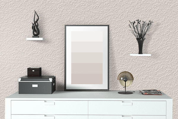 Pretty Photo frame on Brown White color drawing room interior textured wall