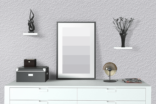 Pretty Photo frame on Translucent White color drawing room interior textured wall