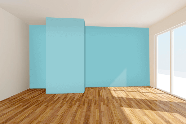 Pretty Photo frame on Angel Blue (Pantone) color Living room wal color