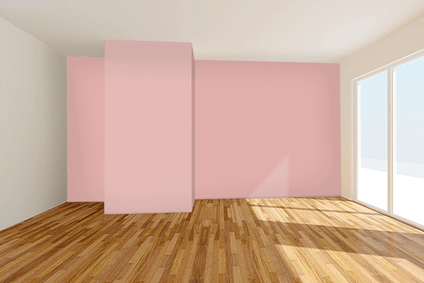 Pretty Photo frame on Pink Diamond color Living room wal color